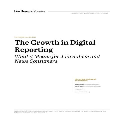 Growth of Digital Reporting