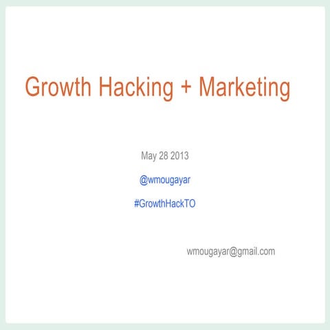 Growth hacking and marketing