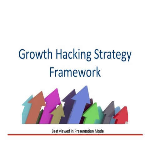 Growth Hacking strategy and framework