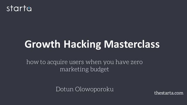 Growth Hacking: how to acquire users when you have zero marketing budget