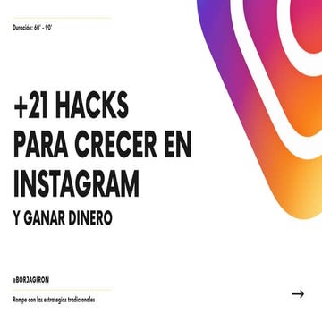 +21 Hacks para crecer en INSTAGRAM