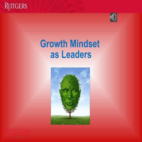 Growth Mindset As Leaders PRESENTATION MINDE SET MANAGER