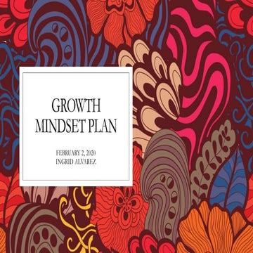 Growth mindset plan