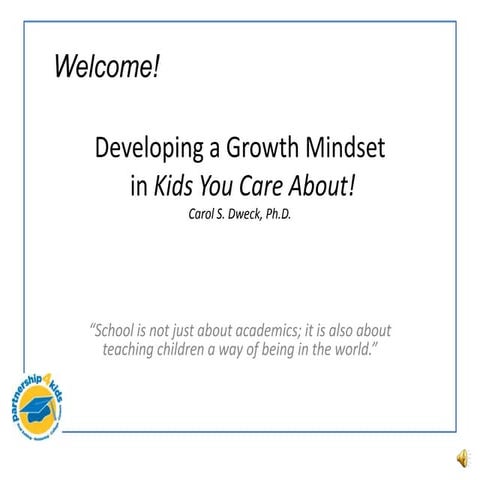 Partnership 4 Kids - Growth Mindset Training 201
