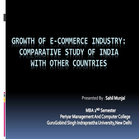 Growth of e commerce industry