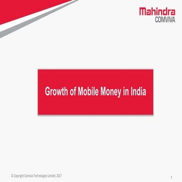 Growth of mobile money in india