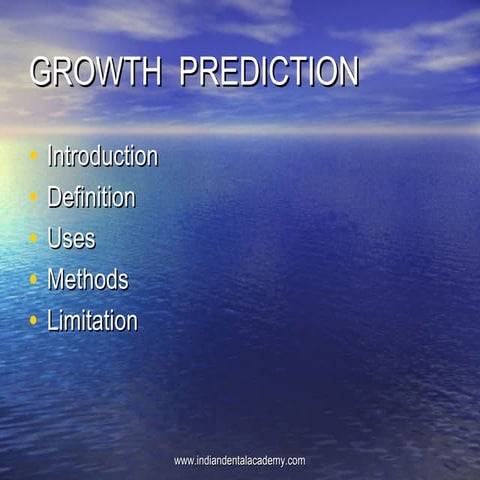 Growth  prediction   /fixed orthodontic courses