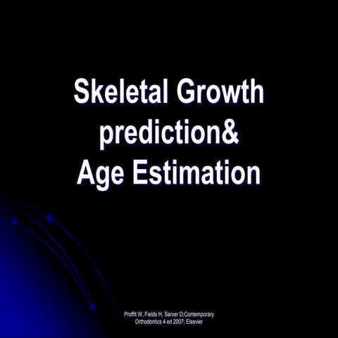 skeletal growth prediction and Age estimation 