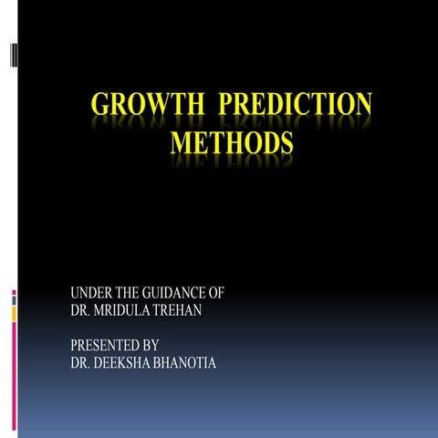 Growth Prediction Methods Seminar