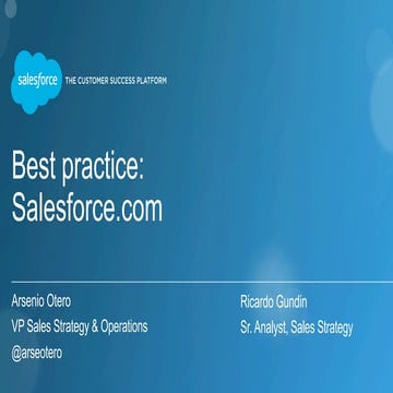 SPAIN: Essentials Madrid 2015. Success Room. ¿Cómo Salesforce usa Salesforce?