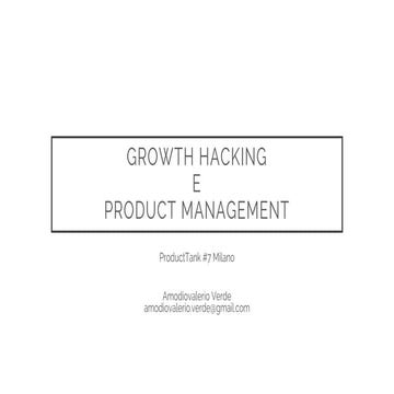 Growth hacking e product management