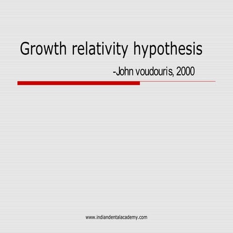 Growth relativity hypothesis1   /certified fixed orthodontic courses by India...
