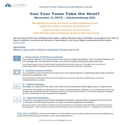 Growth River Executive Breakfast Series