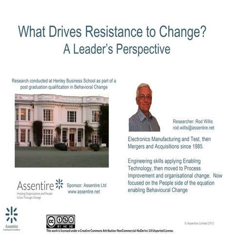 Resistance to Change, a Leaders' perspective. Webinar  amp oct 2013 21st