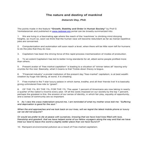 Growth, stability and order