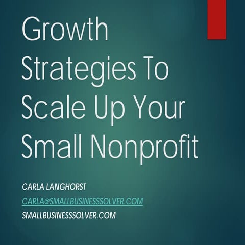 Growth Strategies To Scale Up Your Small Nonprofit