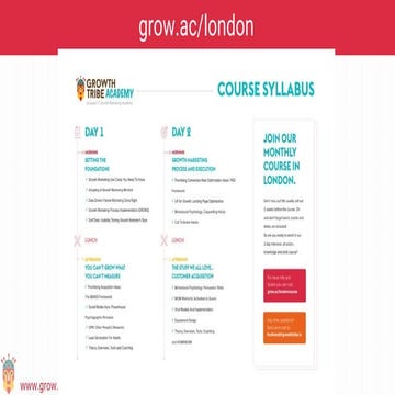 London Growth Marketing Meetup - David Arnoux, Co-Founder Growth Tribe - 17 M...