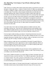 The Best Way To Enhance Your Effort...