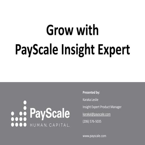 Grow with PayScale Insight Expert 