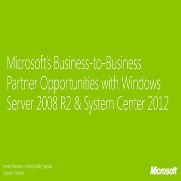 Grow your Business Webcast Wednesday Presentation Series: Microsoft’s Busines...