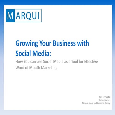 Growing Your Business with Social Media