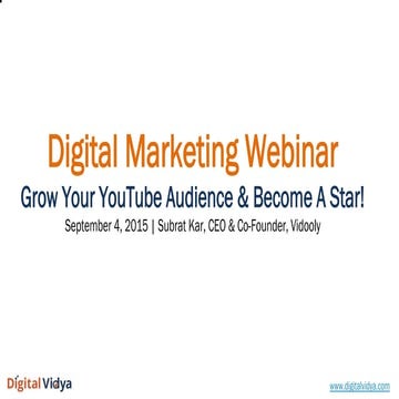 Grow Your YouTube Audience And Become A Star