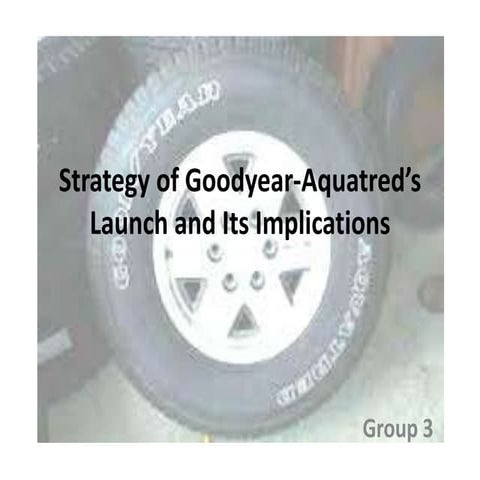 Strategy of Goodyear-Aquatred’s Launch and Its Implications.