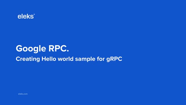 G rpc lection1