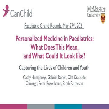 Personalized Medicine in Pediatrics