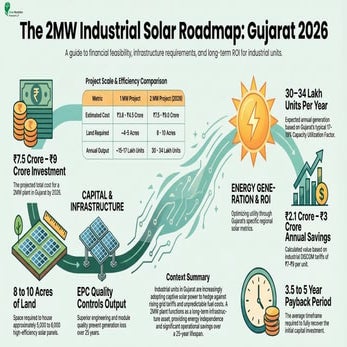 2MW Solar Plant Gujarat 2026: Cost, ROI & Industrial Benefits | PDF