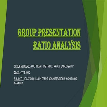 PPT on financial ratio analysis and its significance