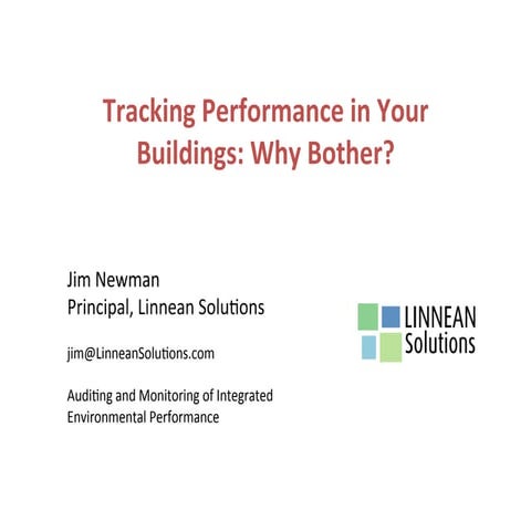 Webinar: Real Green: Why To Track Performance in your Buildings