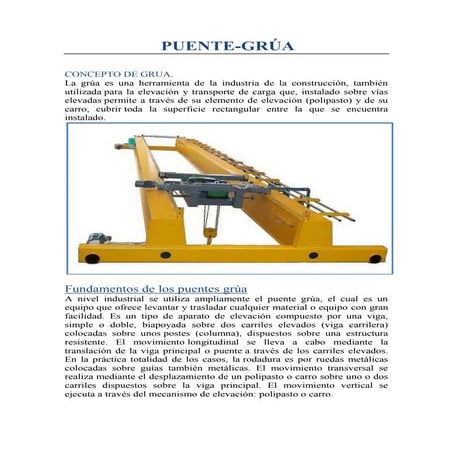 Grua puente