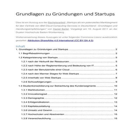 Grundlagen zu Gründungen und Startups