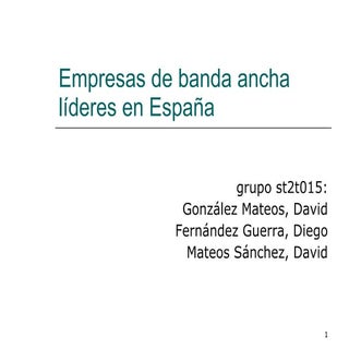 Empresas líderes de la banda ancha ...