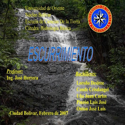 Grupo 5: Escurrimiento.