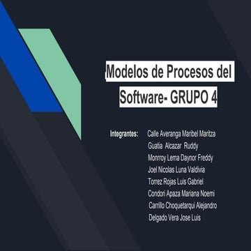 Modelos de Procesos del Software
