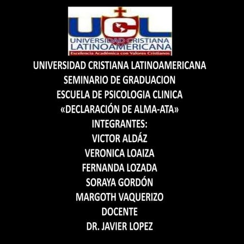 Declaración de Alma-Ata