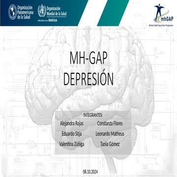 MH-GAP Depresión. Capacitación Servicio de Salud Metropolitano Oriente