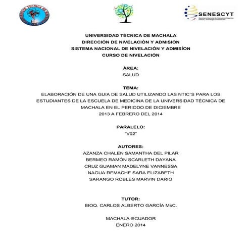 Grupo #1   guia de salud