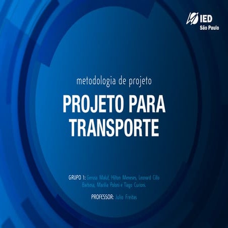 Projeto de HidroTrem como Transporte Público