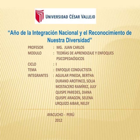 Grupo 1 el enfoque conductista