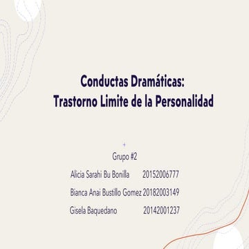 Conductas dramáticas grupo #2