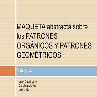 maqueta formas geometricas y organicas