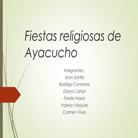 Grupo 6 - Fiestas religiosas de Ayacucho