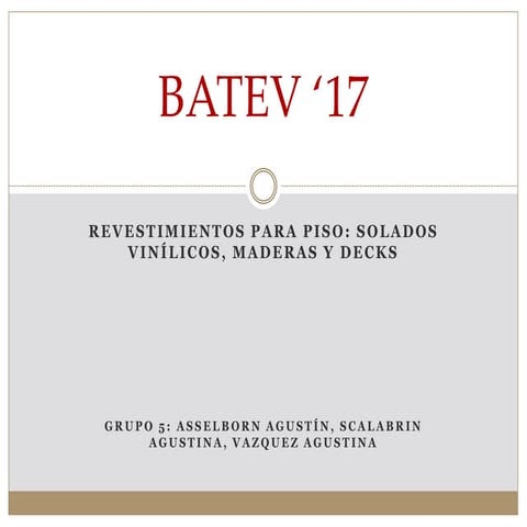 Grupo 7   Revestimientos para pisos