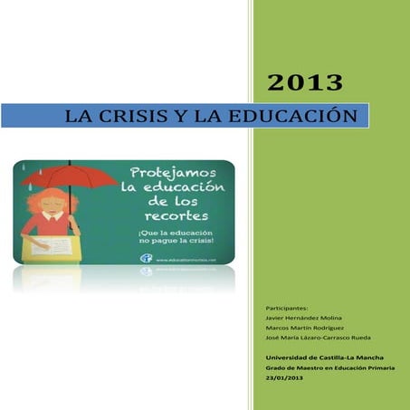 Grupo 9   crisis y educación