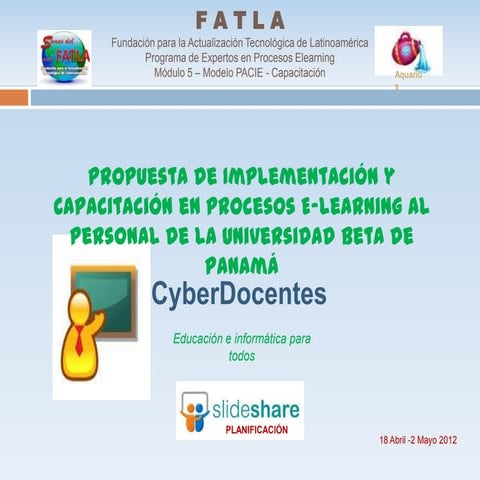 Grupo f, planificación, slides, 2012