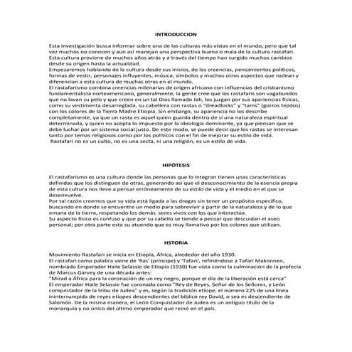 Grupo identitario rastafarismo