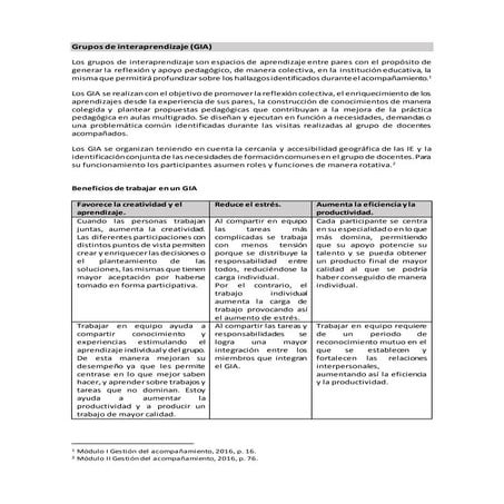 Grupos de interaprendizaje GIA